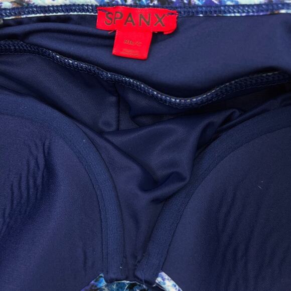 SPANX Blue Python Nile Bra-Llelujah One Piece Swimsuit 8 B/C - Picture 2 of 7